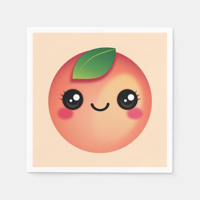 Guardanapo De Papel Kawaii Peach Napkins (Frente)