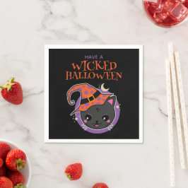 Guardanapo De Papel Kawaii Witch Cat Halloween