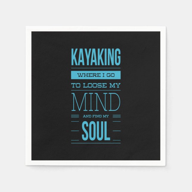 Guardanapo De Papel Kayaking Onde Vou Perder Minha Mente (Frente)