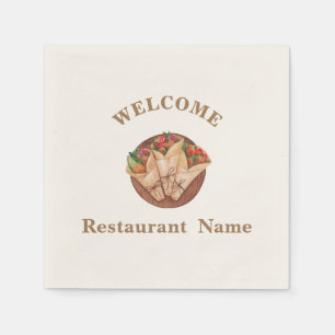 Guardanapo De Papel Kebab Personalizado de boas-vindas do restaurante
