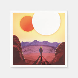 Guardanapo De Papel Kepler-16b: Pôr do Sol Binário de Sol em Arte Espa