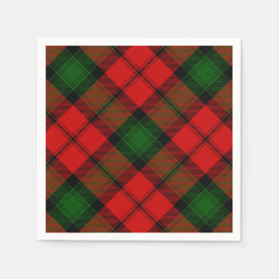 Guardanapo De Papel Kerr tartan green xadrez vermelha