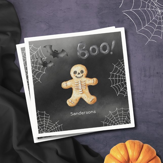 Guardanapo De Papel Kids Halloween Party Skeletrizou Papel Preto (Criador carregado)
