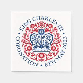 Guardanapo De Papel King Charles III Coronation Emblem Paper Napkins