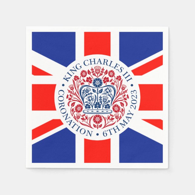 Guardanapo De Papel King Charles III Coronation Paper Napkins (Frente)