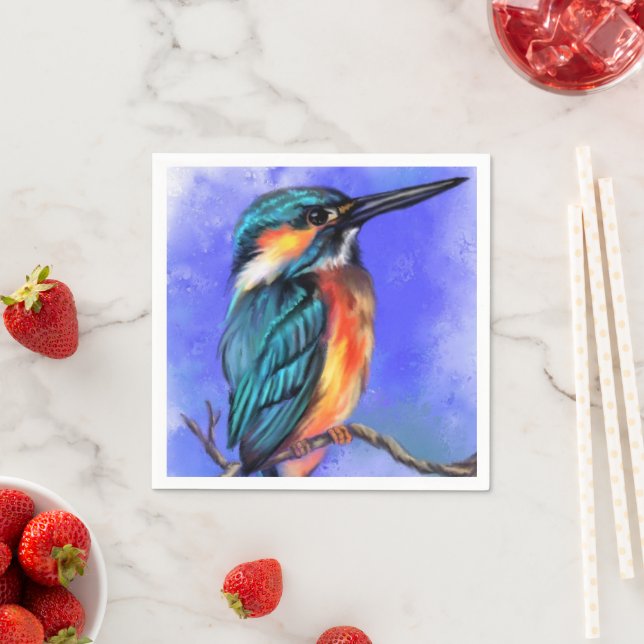 Guardanapo De Papel Kingfisher Bird Napkins (Insitu)