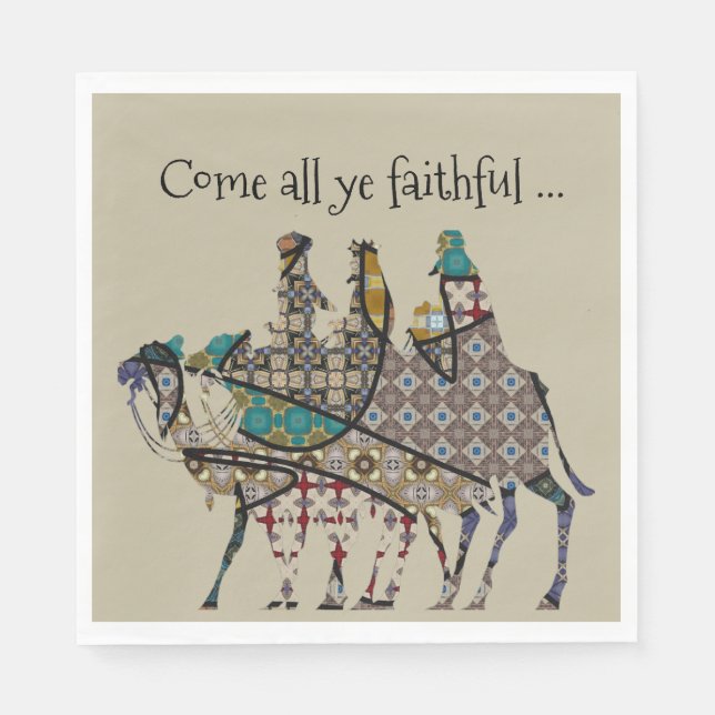 Guardanapo De Papel Kings Viagem Para Ver Jesus Bebê (Frente)