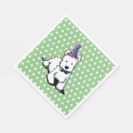Guardanapo De Papel KiniArt Westie Birthday