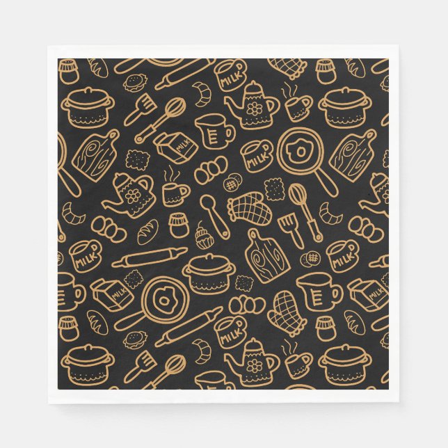 Guardanapo De Papel Kitchenware Black Brown (Frente)