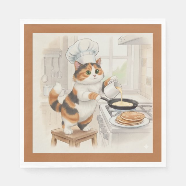 Guardanapo De Papel Kitty Kitchen, Calico, Napkins (Frente)