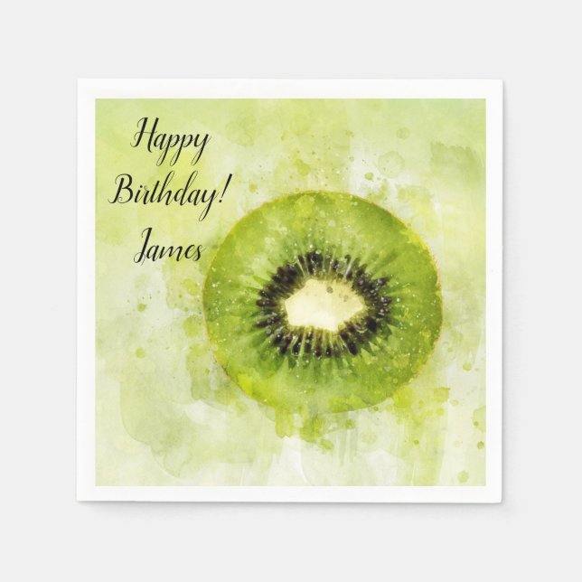 Guardanapo de papel Kiwi verde (Frente)