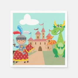Guardanapo De Papel Knight Castle e Dragon
