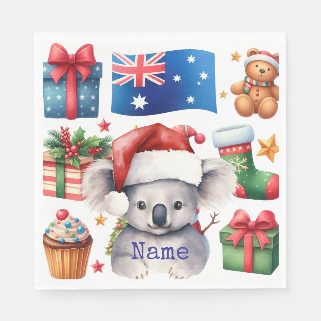 Guardanapo De Papel Koala Bear on Australia themed  (Frente)