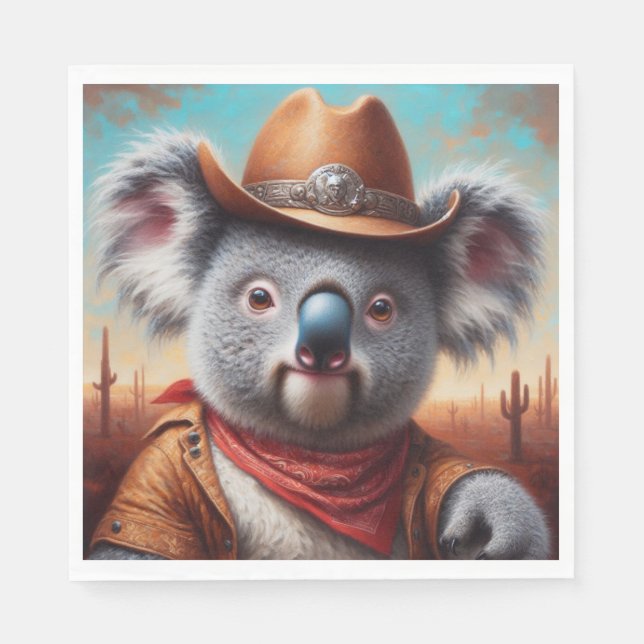 Guardanapo De Papel Koala Cowboy (Frente)