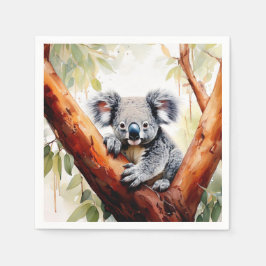 Guardanapo De Papel Koala Sentado em uma árvore de chiclete