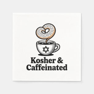 Guardanapo De Papel Kosher e Cafeinado Cafeína Café Judeu Hanukkah