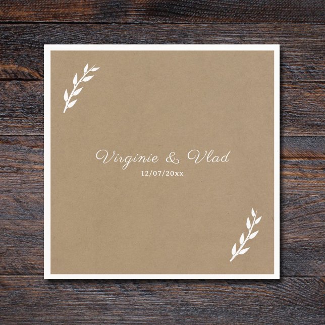 Guardanapo De Papel Kraft & Rustic Wedkins (Kraft & Rustic Wedding Napkins)