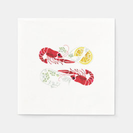 Guardanapo De Papel Kräftskiva/Lagosta ferve Limão Elegante e Dill