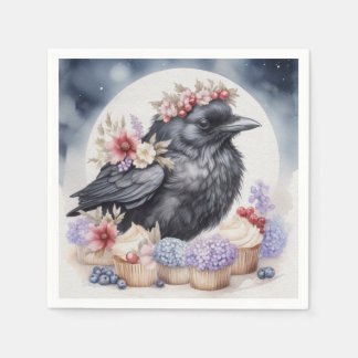 Guardanapo De Papel Krähe Geburtstag Party Feier Cupcakes Blumen