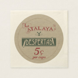 Guardanapo De Papel La Atalaya Despertad 5 centavos