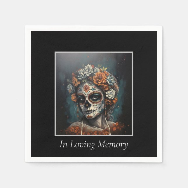 Guardanapo De Papel La Catrina Espírito Eterno Dia dos Mortos (Frente)