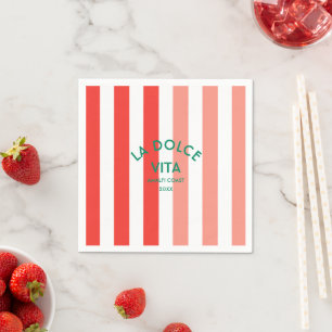Guardanapo De Papel La Dolce Vita Amalfi Coast Cabana Stripe