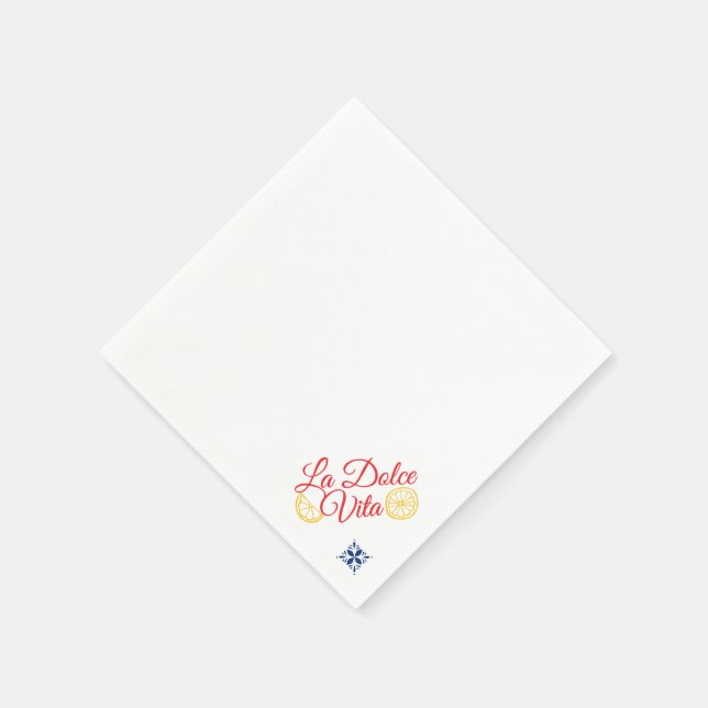 Guardanapo De Papel La dolce vita aniversário de qualquer idade  (Canto)