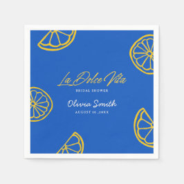 Guardanapo De Papel La Dolce Vita Chuveiro de Noiva Minimalista Italia