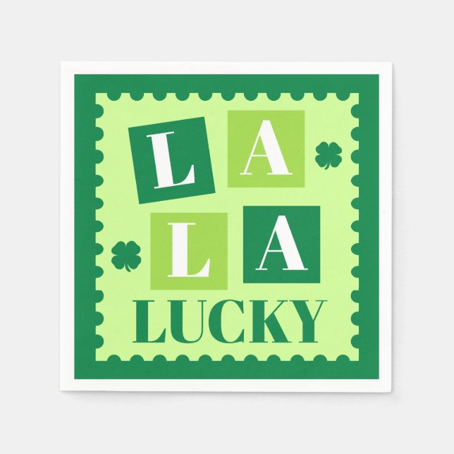 Guardanapo De Papel La La Lucky St. Patrick’s Day (Frente)