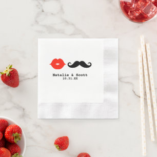 Guardanapo De Papel Lábios e bigode
