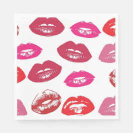 Guardanapo De Papel Lábios-Kissable (Lábios-Kissing, Lábio Vermelho e 