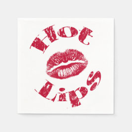 Guardanapo De Papel Lábios, Lábios vermelhos