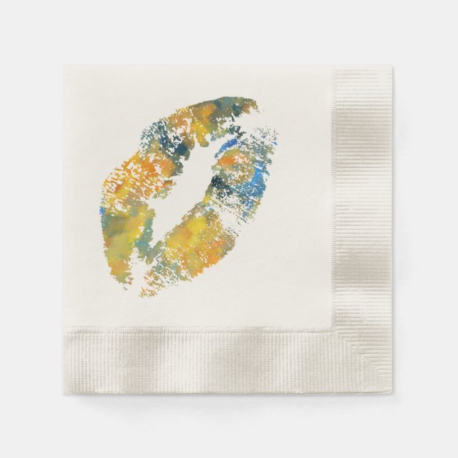 Guardanapo De Papel Lábios na moda nº 5 (Frente)