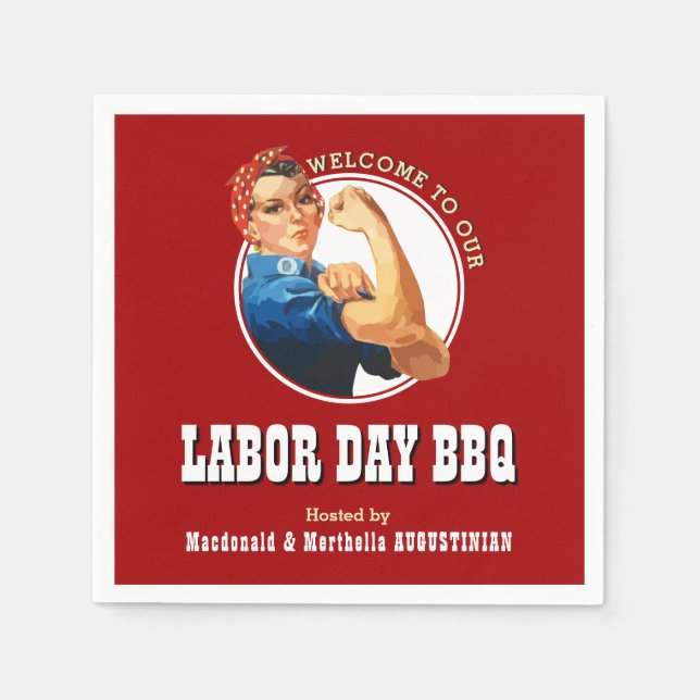 Guardanapo De Papel LABOR DAY CHURRASCO Rosie Riveter Paper (Frente)