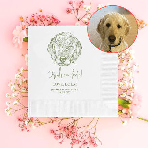 Guardanapo De Papel Labradoodle Dog Bebidas Personalizadas em Mim