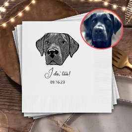 Guardanapo De Papel Labrador Cão Desenho De Mão Personalizado Eu També