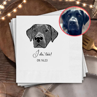 Guardanapo De Papel Labrador Cão Desenho De Mão Personalizado Eu També