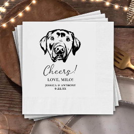 Guardanapo De Papel Labrador Dog Personalizado Cheers Napkins