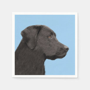 Guardanapo De Papel Labrador Retriever Black Pintura Original