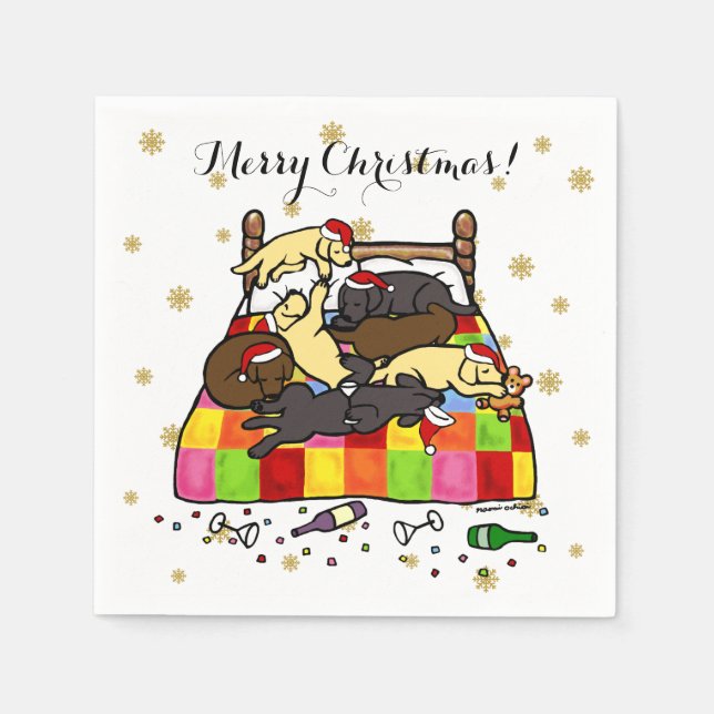 Guardanapo De Papel Labrador Retriever Christmas Eve Napkins (Frente)