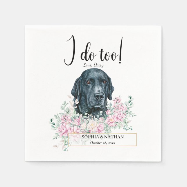 Guardanapo De Papel Labrador Retriever Dog Casamento Cocktail Napkins (Frente)