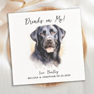 Guardanapo De Papel Labrador Retriever Modern Dog Weding Cocktail