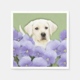 Guardanapo De Papel Labrador Retriever Puppy Pintura Original