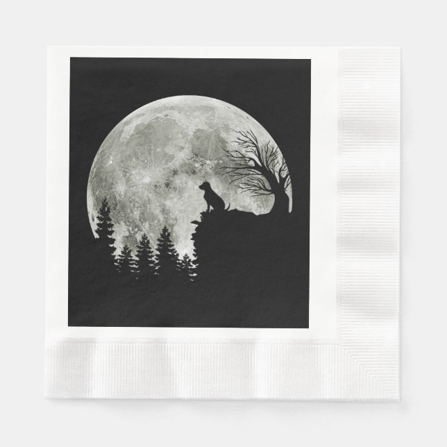 Guardanapo De Papel Labrador Retriever Stand On Mountain Halloween (Frente)