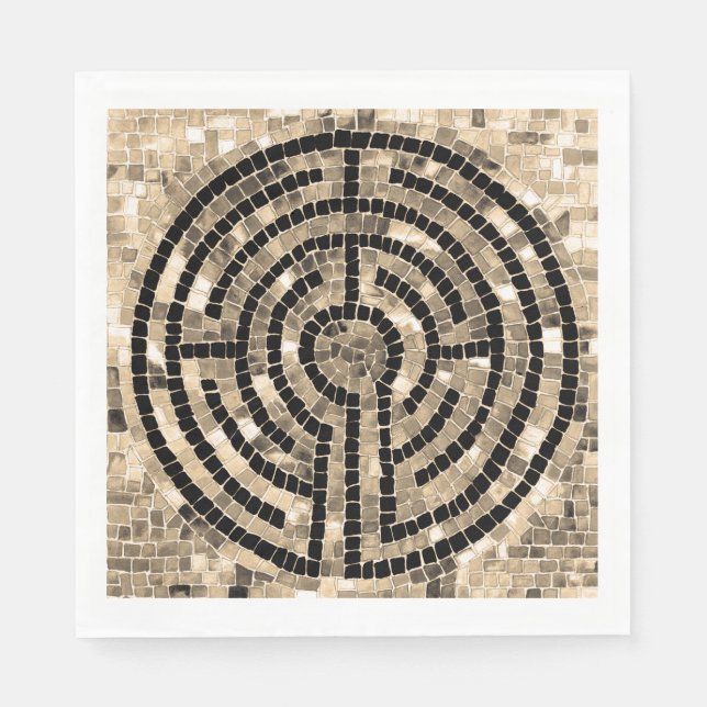 Guardanapo De Papel LABYRINTH V Standard Lunch Paper Napkin - Branco (Frente)