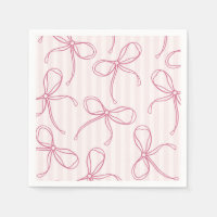 Laço de Coquete Rosa Enfeite de Mesa Listrado Past