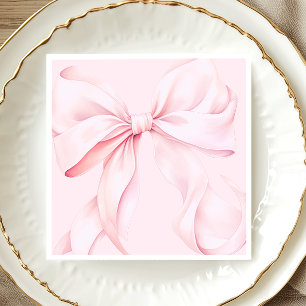 Guardanapo de papel laço rosa Coquette