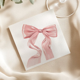 Guardanapo De Papel Laço Rosa Elegante Coquette Papel