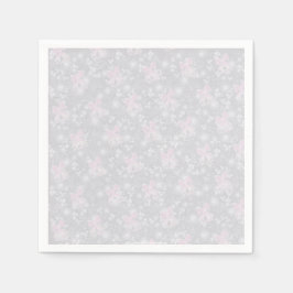 Guardanapo De Papel Laço rosa translúcido e jardim de rosas