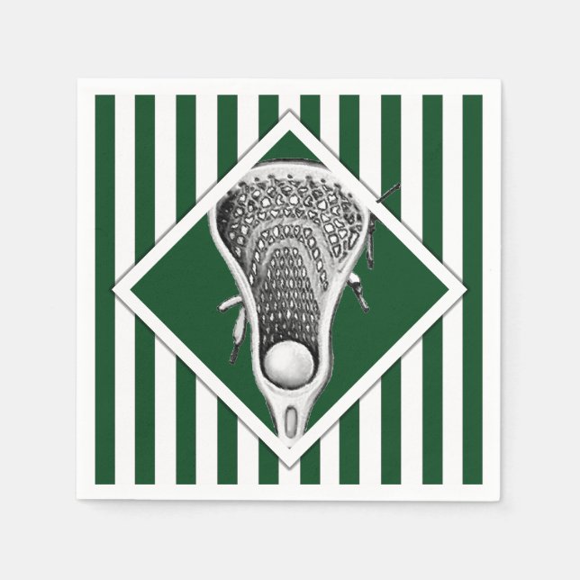 Guardanapo De Papel Lacrosse Sports Party (Frente)